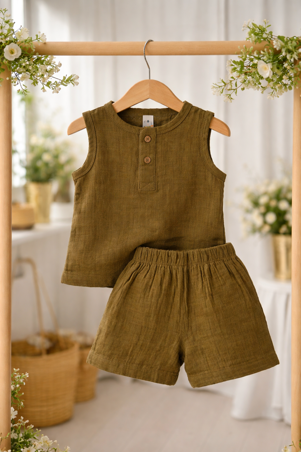 Muslin Crinkled Co-ord set