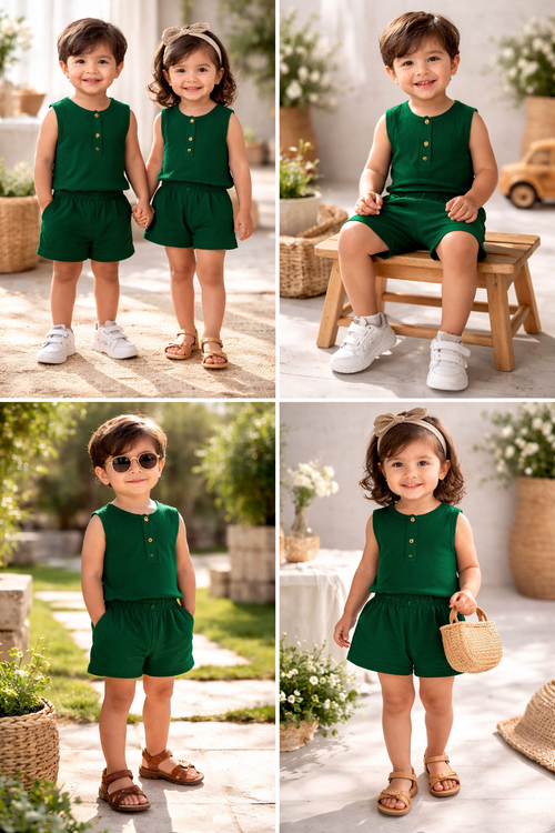 Crinkled Muslin Co-ord set