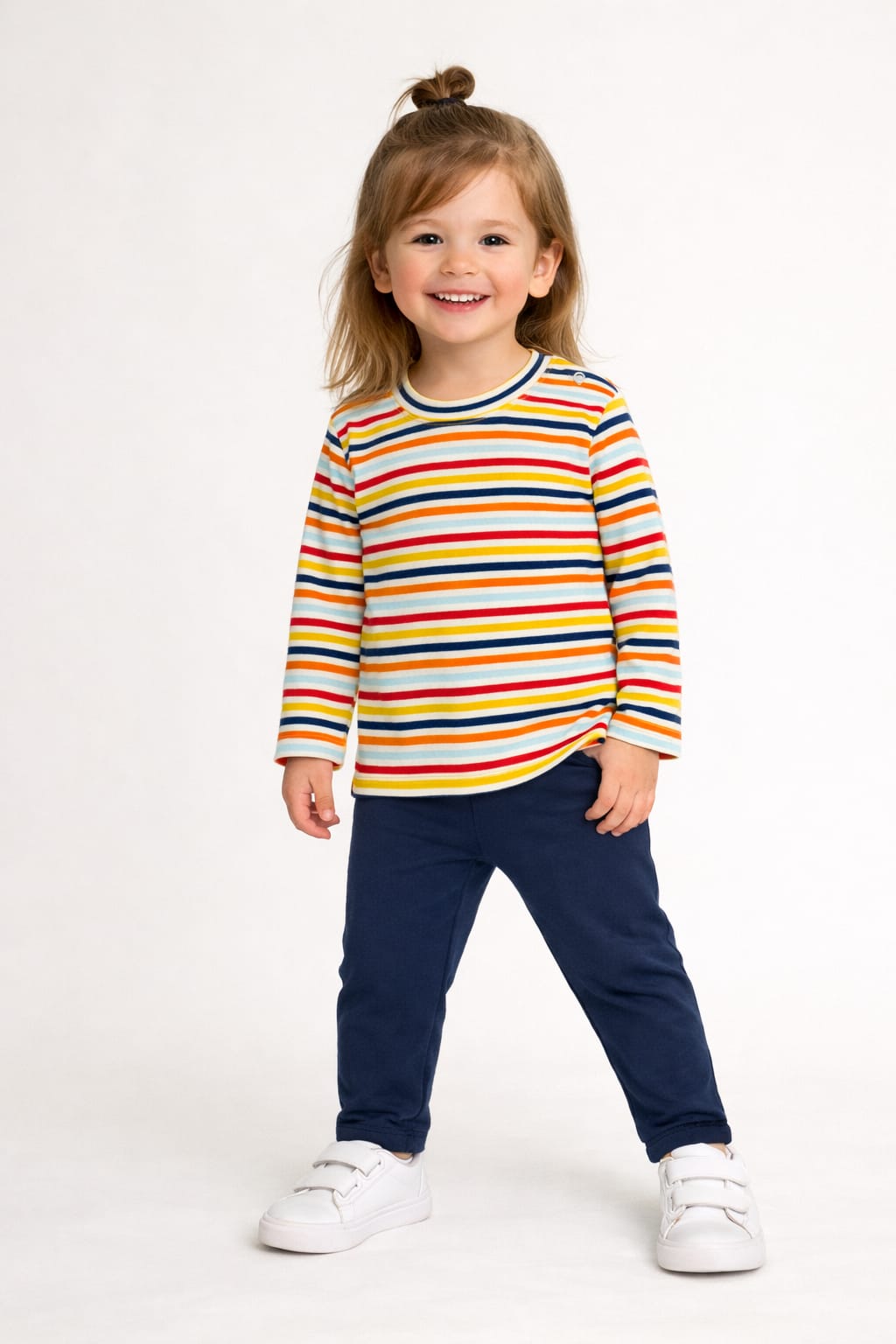 Kids Striped T-Shirt & Solid Pants Set